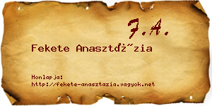 Fekete Anasztázia névjegykártya
